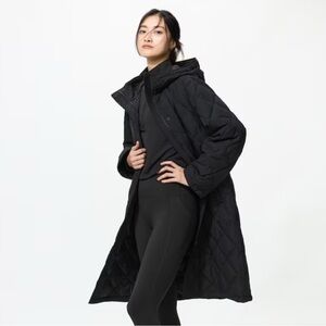 UNIQLO Black PUFFTECH Relaxed Long Coat